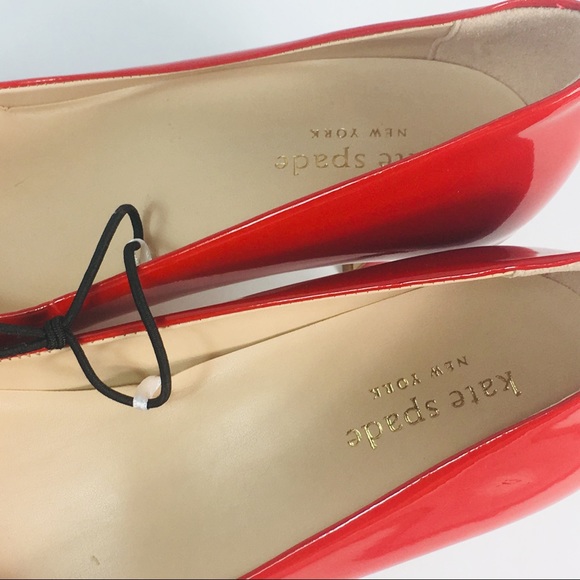 Kate Spade Red Vida Pointed 3" Heels Patent - Picture 2 of 7